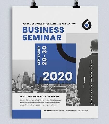 11 Contoh Poster Seminar Nasional Terbaik & Simple - Pabrik Konveksi ...